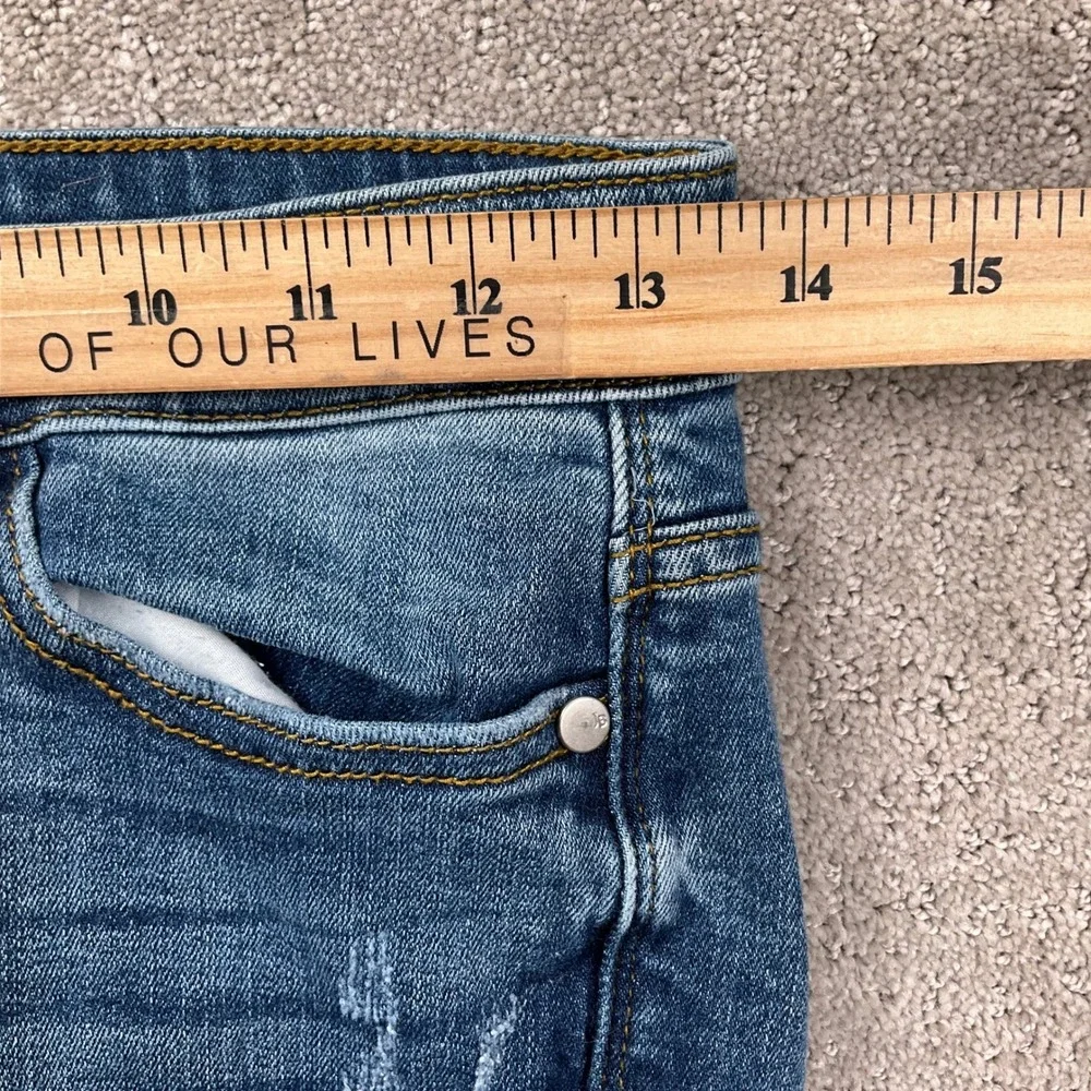 Judy Blue Jeans Womens 5/27 Blue Skinny Distressed JB82124MD‎ Everyday Stretch
